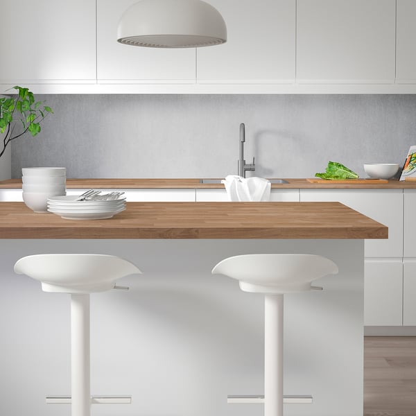 SÄLJAN worktop, oak effect/laminate, 246x3.8 cm