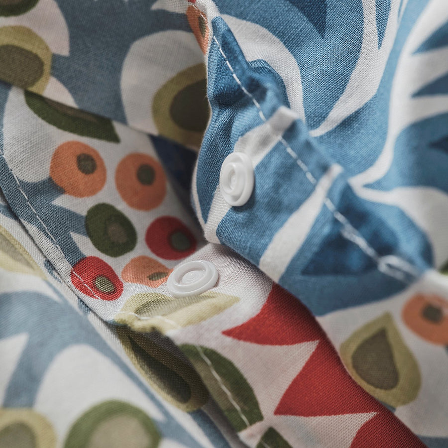 SÄTERVIDE duvet cover and pillowcase, multicolour/floral pattern, 150x200/50x80 cm