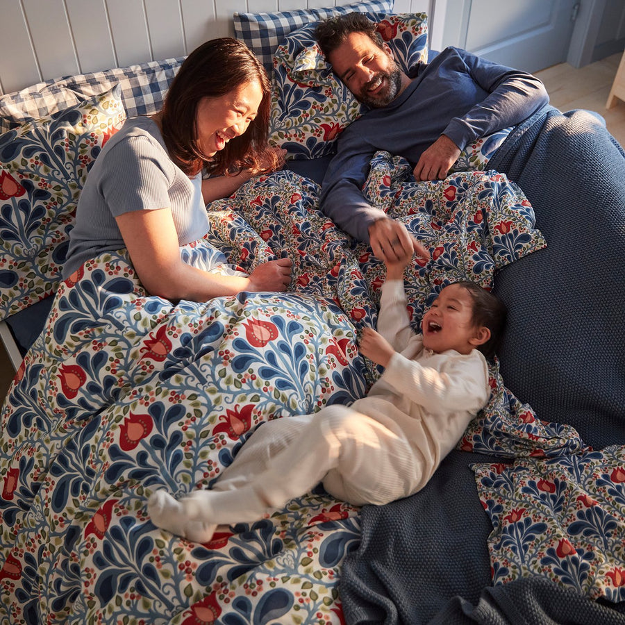 SÄTERVIDE duvet cover and pillowcase, multicolour/floral pattern, 150x200/50x80 cm