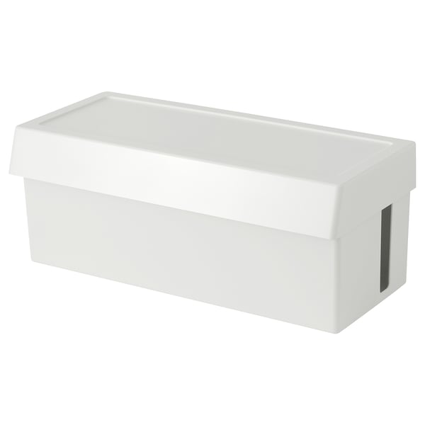SÄTTING cable management box with lid, 32x13x14 cm