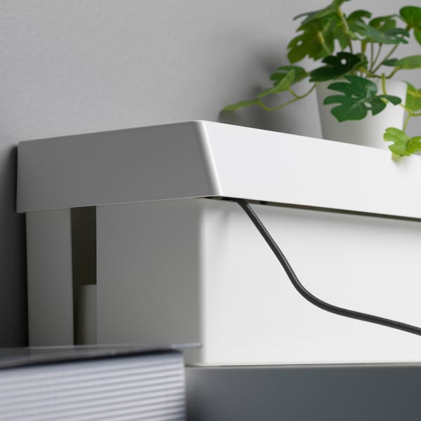 SÄTTING cable management box with lid, 32x13x14 cm