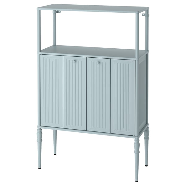 SÅGMÄSTARE cabinet, light grey-blue, 83x36x128 cm