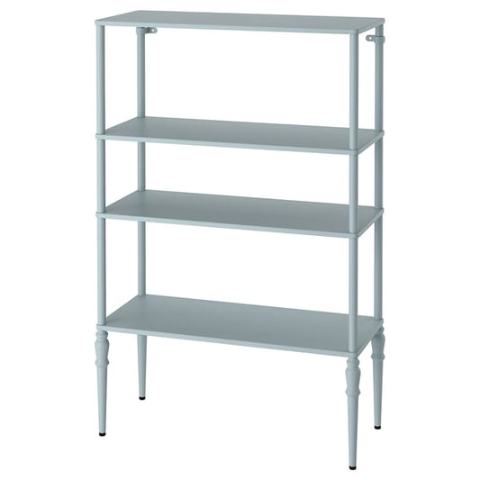 SÅGMÄSTARE shelving unit, light grey-blue, 83x36x128 cm
