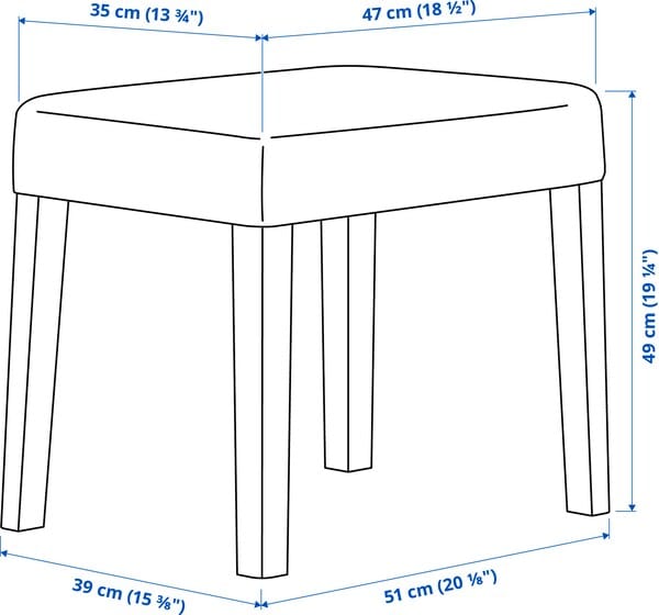 Ikea SAKARIAS - Structure stool, black