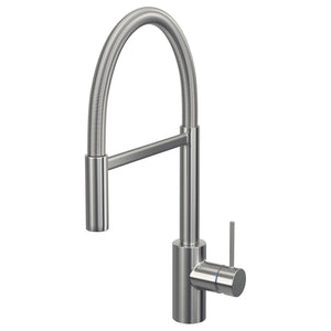 SALLSJÖN kitchen mixer tap pull down w spray, stainless steel colour