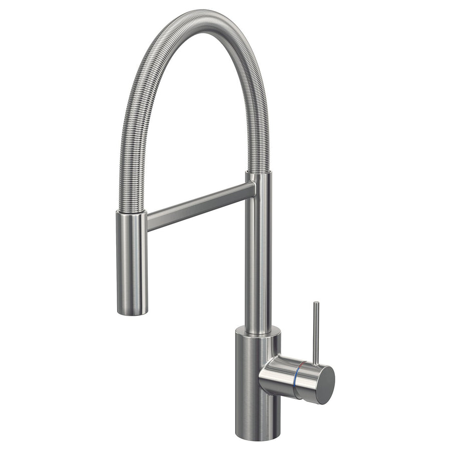 SALLSJÖN kitchen mixer tap pull down w spray, stainless steel colour