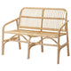 SALNÖ bench, rattan, 103x84x58 cm