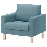 SALTSJÖBADEN cover for armchair, Fridtuna dark grey-blue
