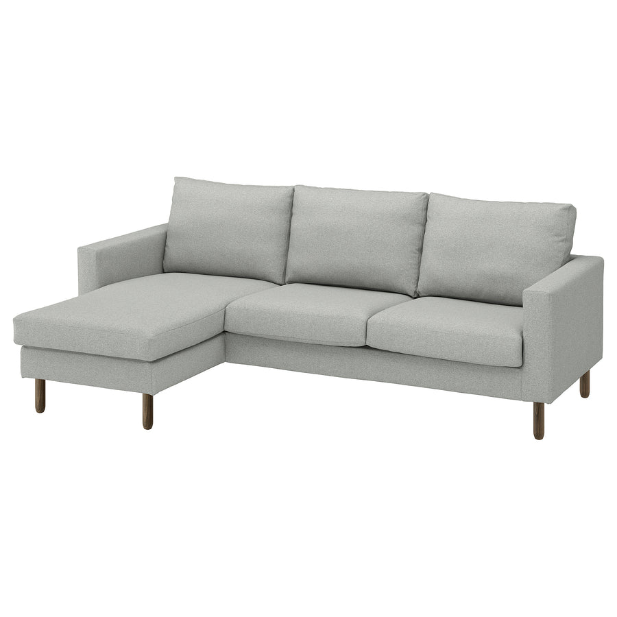 SALTSJÖBADEN 3-seat sofa with chaise longue, Tonerud grey, 223x90x148 cm