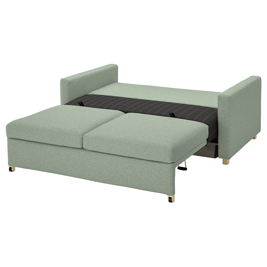 SALTSJÖBADEN 2-seat sofa-bed, Gunnared light green, 185 cm