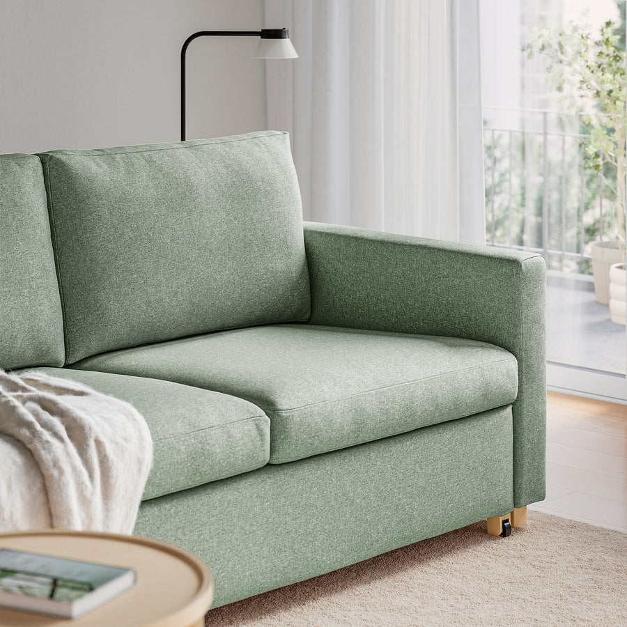 SALTSJÖBADEN 2-seat sofa-bed, Gunnared light green, 185 cm