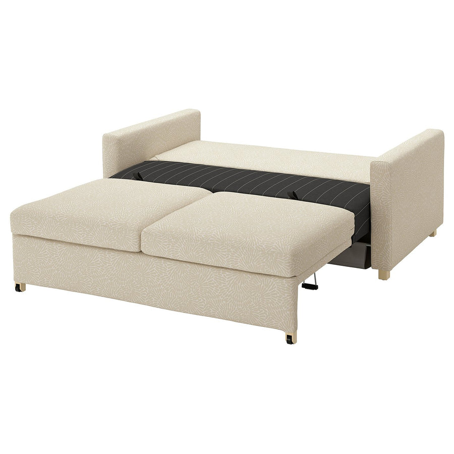 SALTSJÖBADEN cover for 2-seat sofa-bed, Vittangi light beige/white