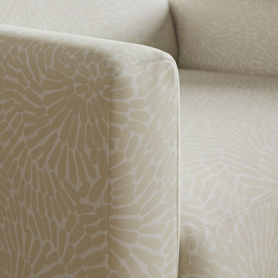 SALTSJÖBADEN rocking and swivel armchair, Vittangi light beige/white