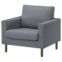 SALTSJÖBADEN armchair, Gunnared medium grey, 93x90x88 cm