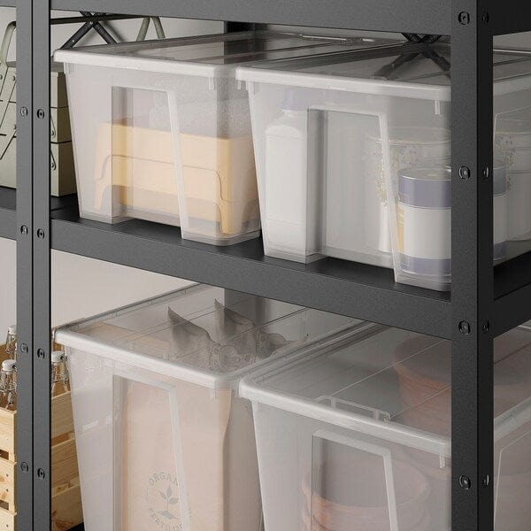 Ikea SAMLA - Box with lid, transparent, 57x39x42 cm/65 l