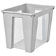 SAMLA box, transparent/light grey, 56x42x39 cm