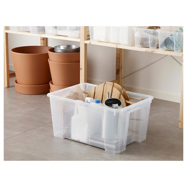 Ikea SAMLA - Box, transparent, 56x39x28 cm/45 l