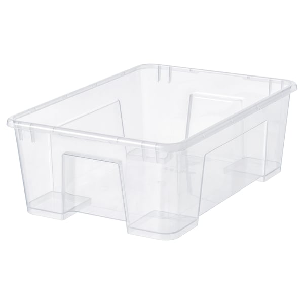 SAMLA box, transparent, 39x28x14 cm/11 l