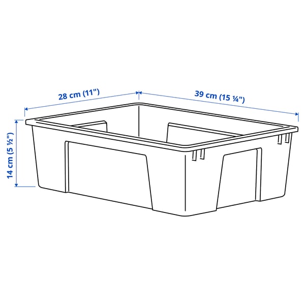 SAMLA box, transparent, 39x28x14 cm/11 l