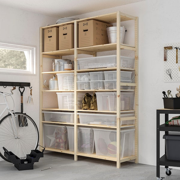 SAMLA box, transparent, 78x56x18 cm/55 l