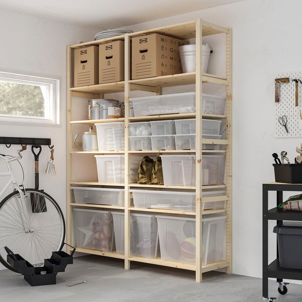 SAMLA box, transparent, 56x39x28 cm/45 l