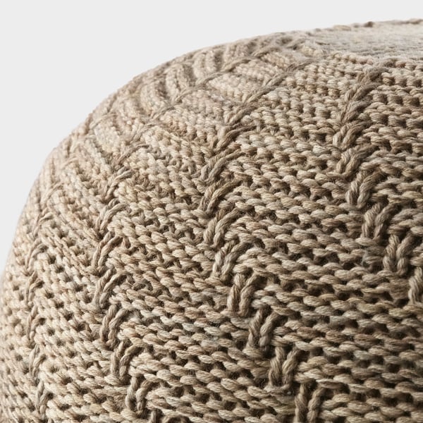 SANDARED pouffe, beige, 45 cm