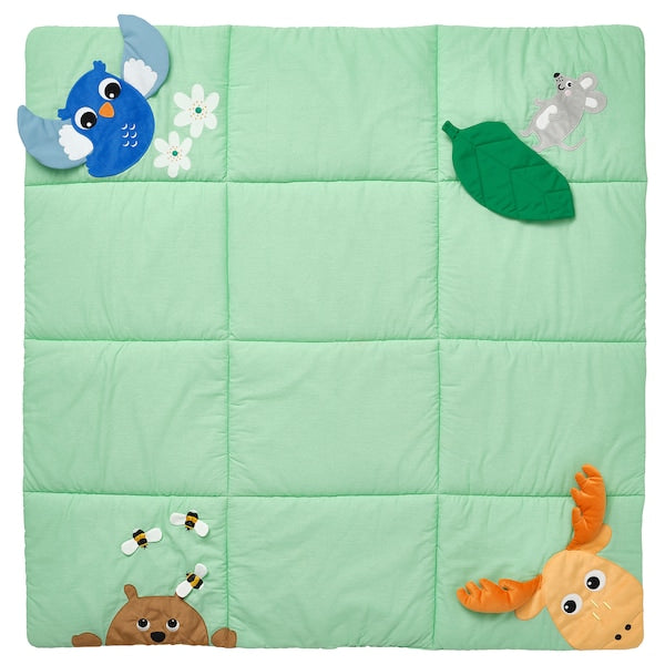 SANDBI play mat, Scandinavian nature/multicolour, 100x100 cm