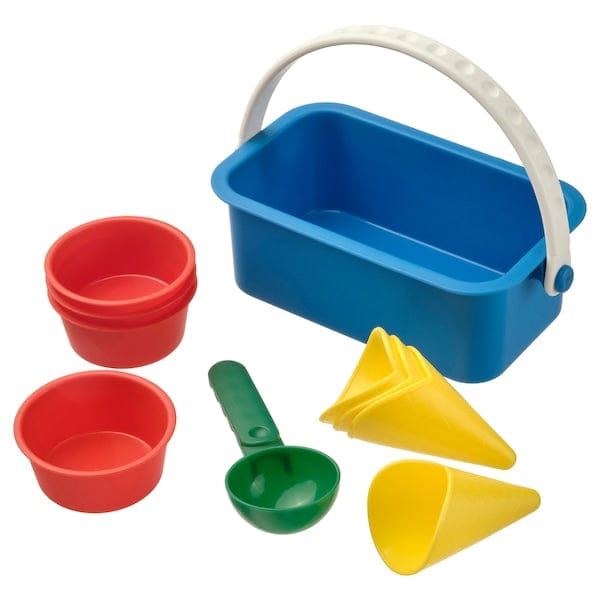 Ikea SANDIG - 10-piece sand ice-cream set, multicolour