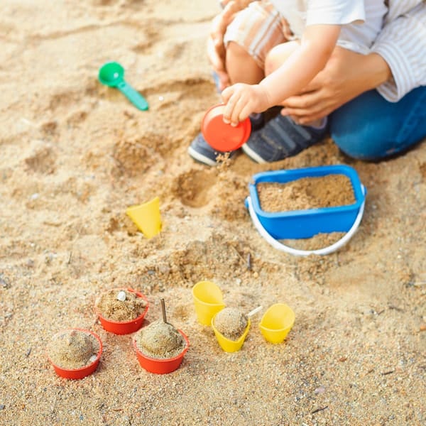 Ikea SANDIG - 10-piece sand ice-cream set, multicolour