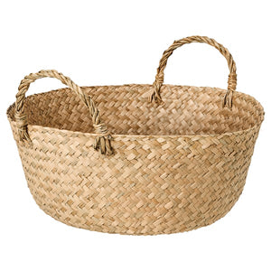 SANDJORD basket, sedge, 30x14 cm