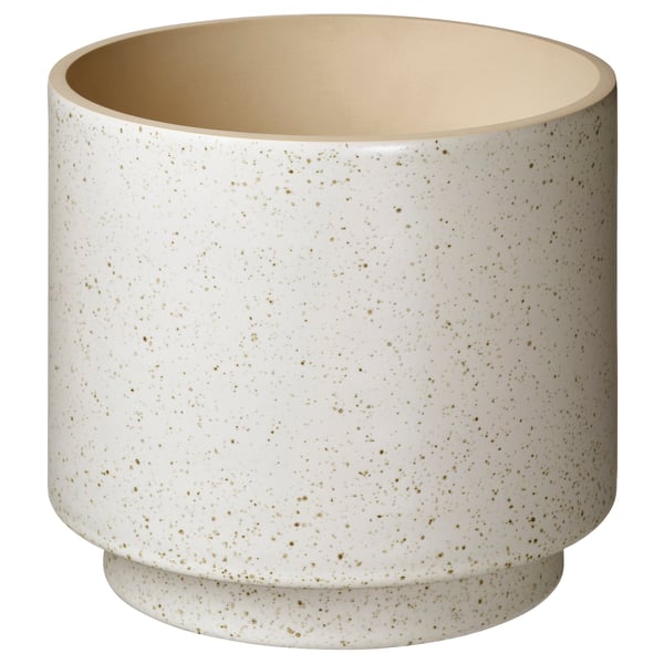 SANDKÖRSBÄR plant pot, in/outdoor/beige, 19 cm