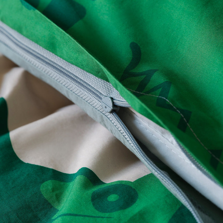 SANDLÖPARE duvet cover and pillowcase, multicolour/savannah, 150x200/50x80 cm