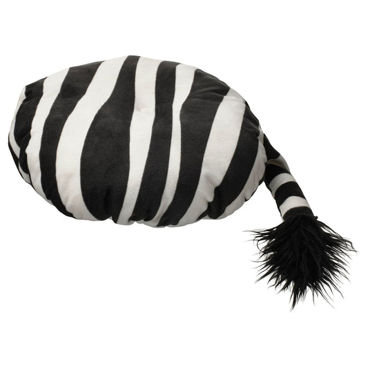 SANDLÖPARE stool cover, black white/zebra pattern, 38 cm