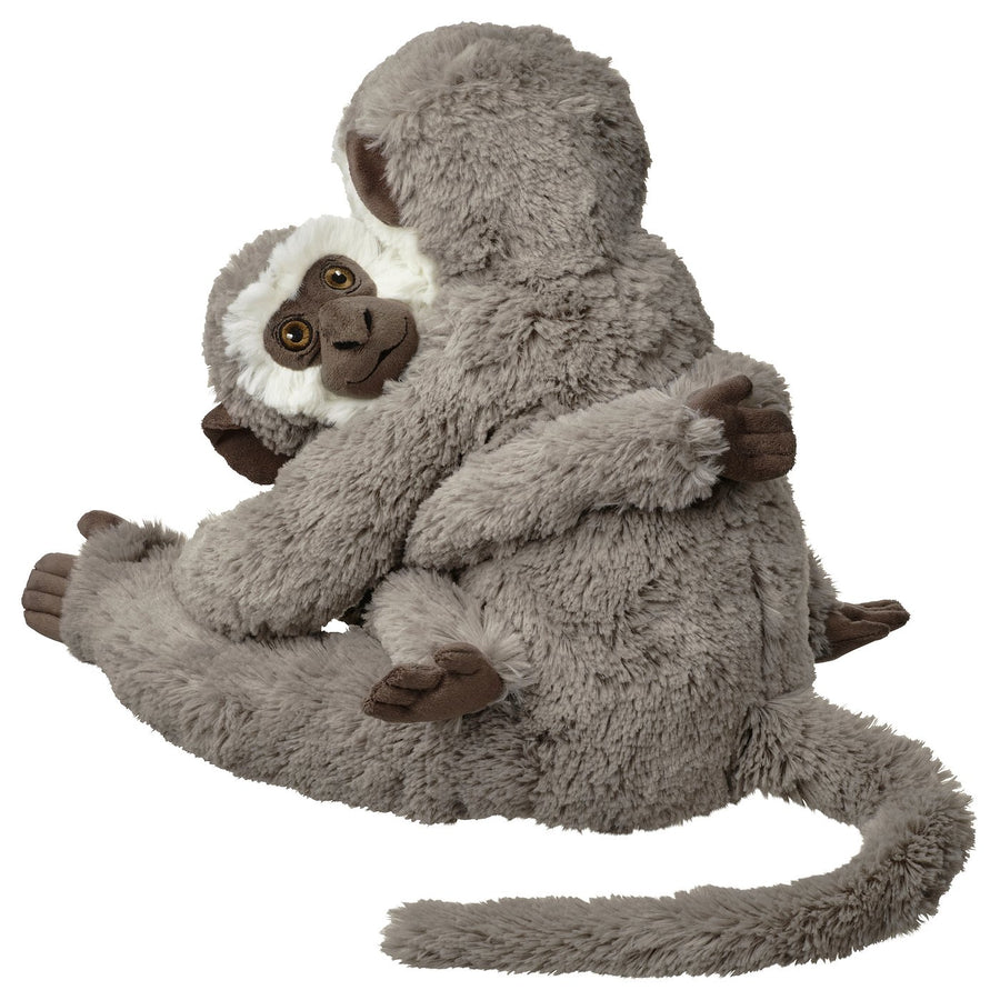 SANDLÖPARE soft toy, vervet monkey with baby/grey, 32 cm