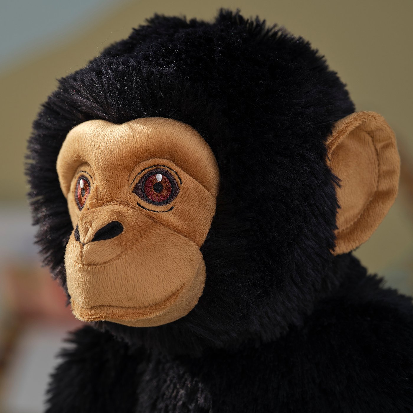 SANDLÖPARE soft toy, chimpanzee/black, 32 cm