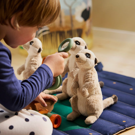SANDLÖPARE soft toy, meerkat/beige, 20 cm