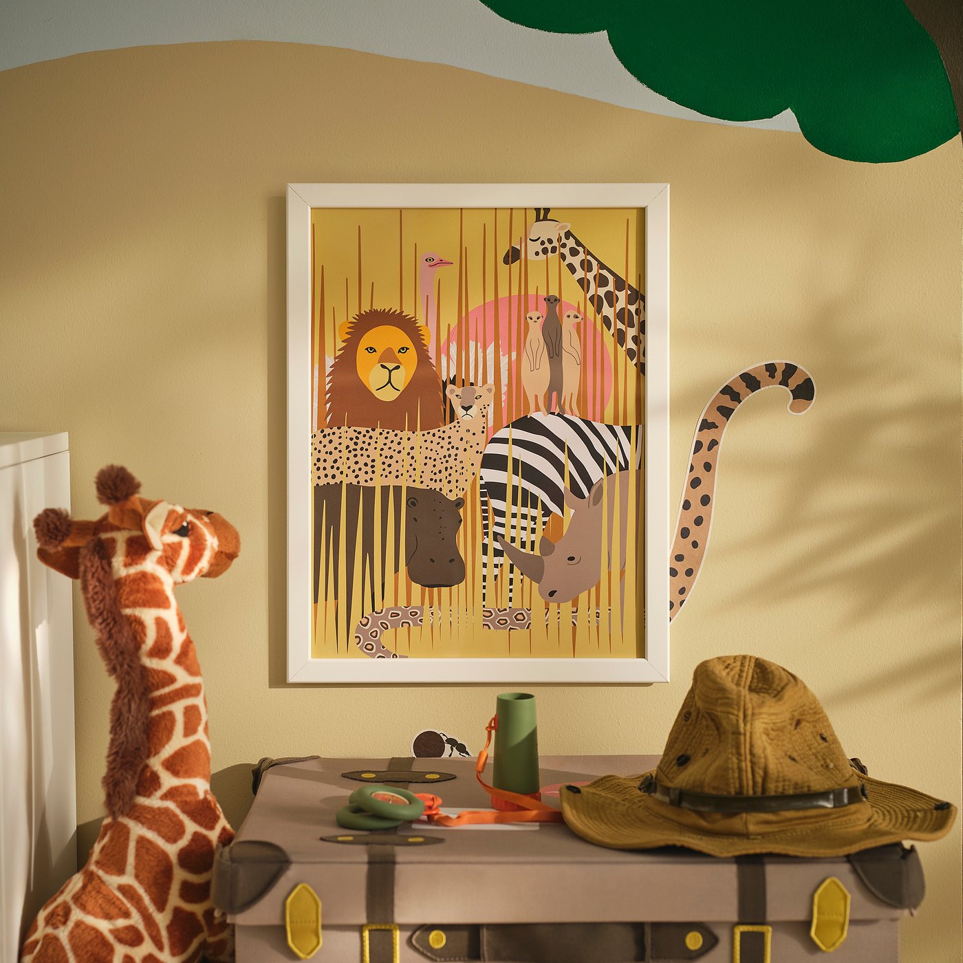 SANDLÖPARE poster, animals on the savannah, 30x40 cm