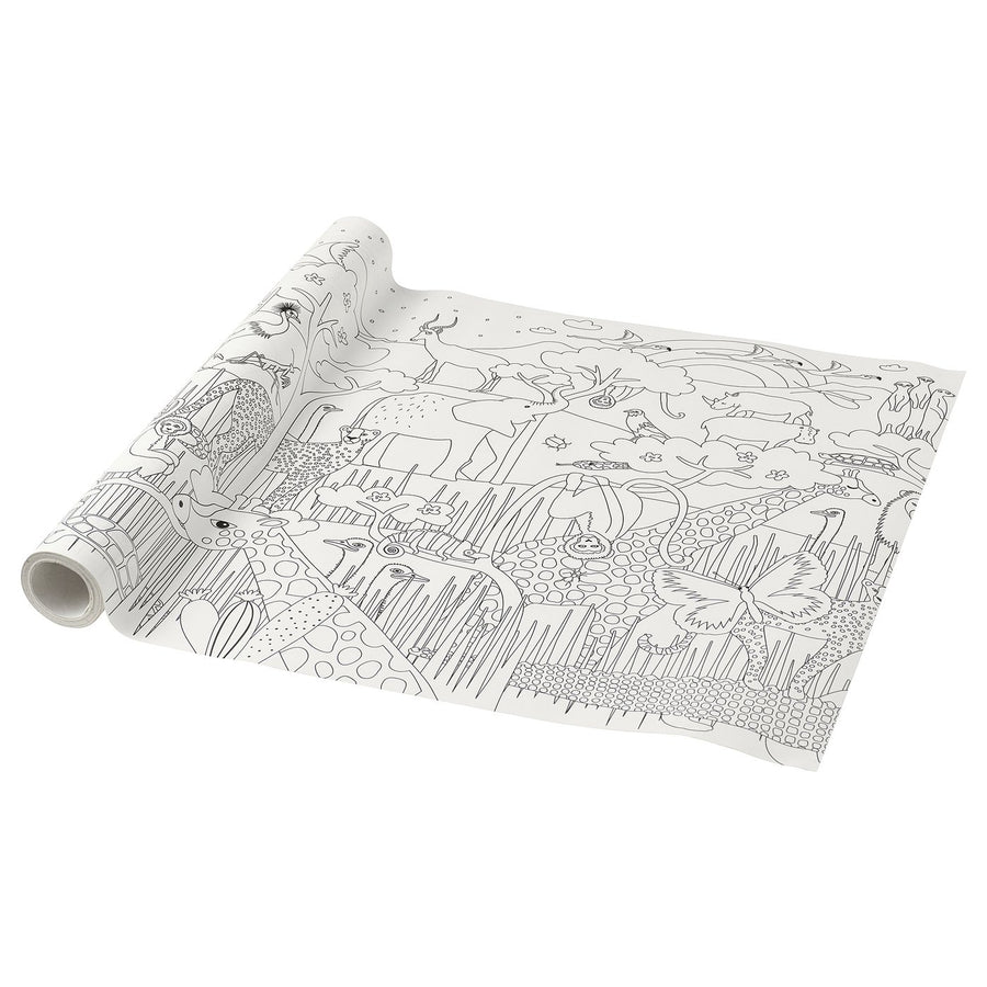 SANDLÖPARE colouring paper roll, savannah, 10 m