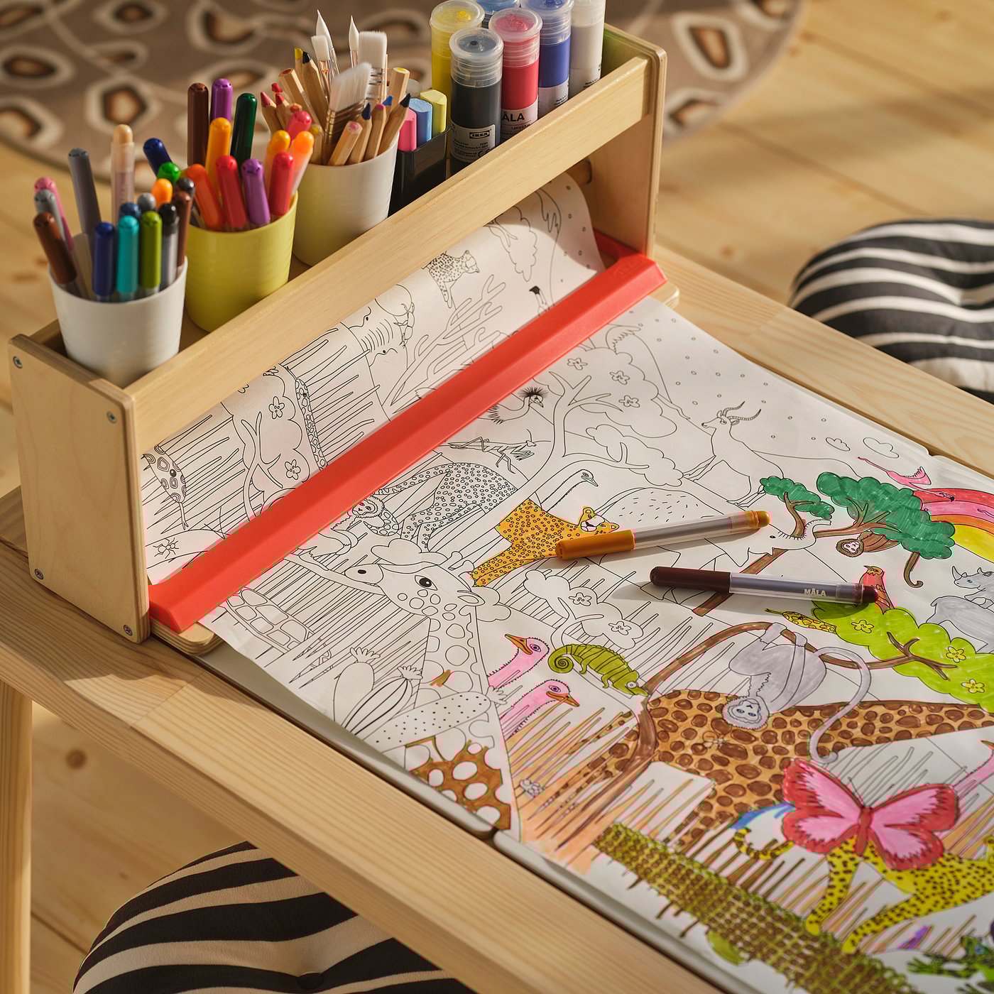 SANDLÖPARE colouring paper roll, savannah, 10 m