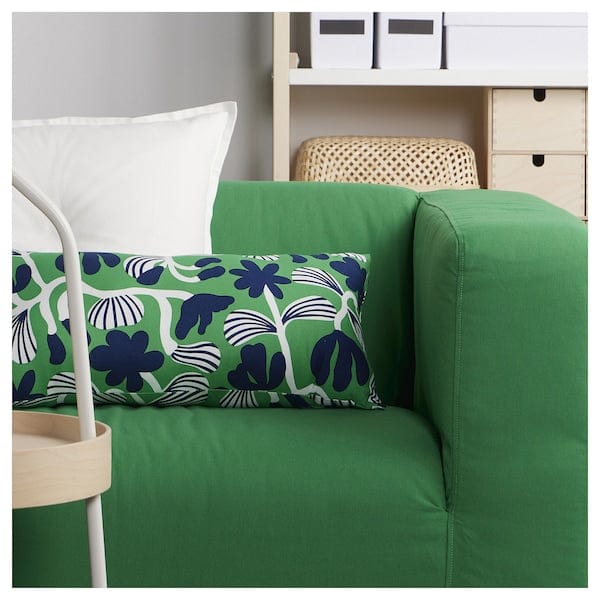 Ikea SANDMOTT - Pillow, bright green/dark blue,30x58 cm