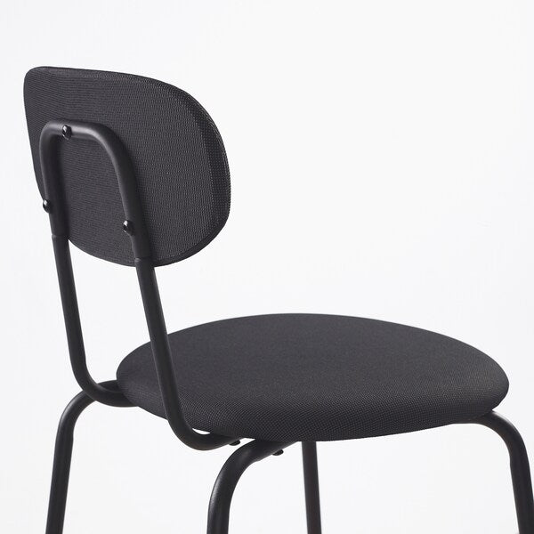 SANDSBERG / ÖSTANÖ - Table and 4 chairs, black black/Remmarn dark grey,110 cm