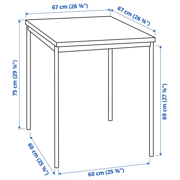 SANDSBERG table, black, 67x67 cm