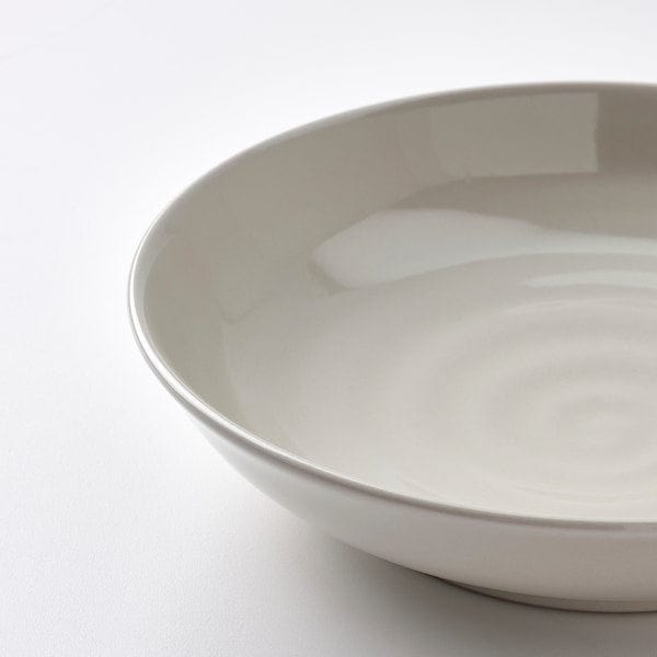 Ikea SANDSKÄDDA - Deep plate, light grey-beige, 21 cm