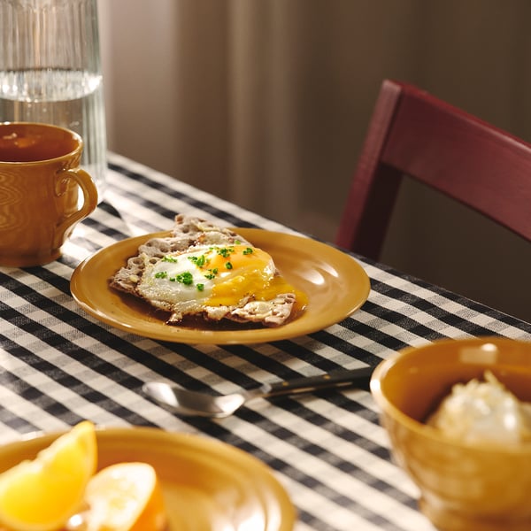 SANDSKÄDDA side plate, yellow, 20 cm