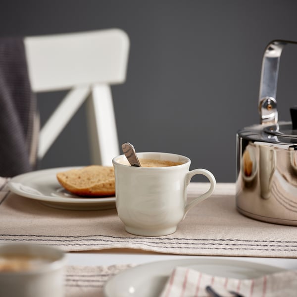 SANDSKÄDDA mug, light grey-beige, 27 cl