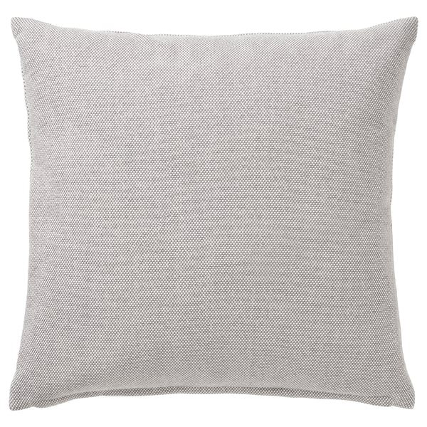 SANDTRAV cushion, grey/white, 45x45 cm