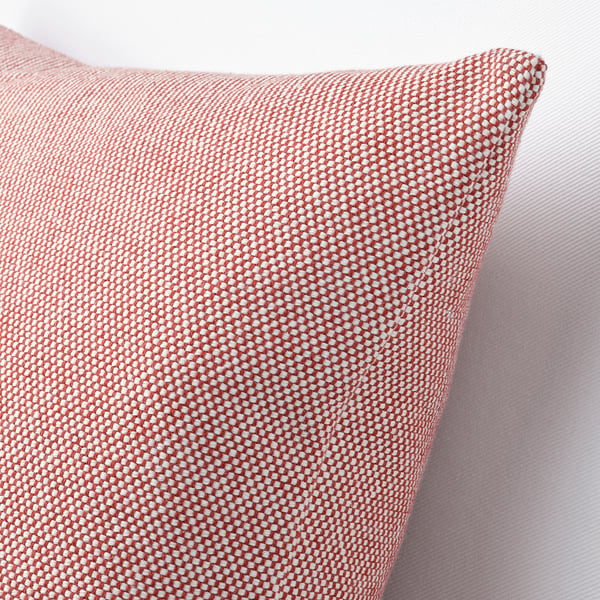SANDTRAV cushion cover, red/white, 45x45 cm