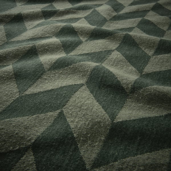 SANDVIVA tea towel, green/white, 45x60 cm