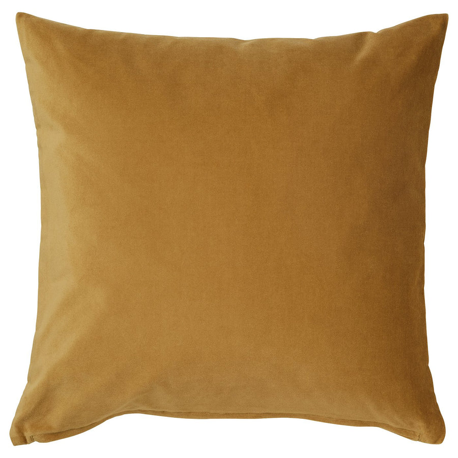SANELA cushion cover, yellow-brown, 65x65 cm