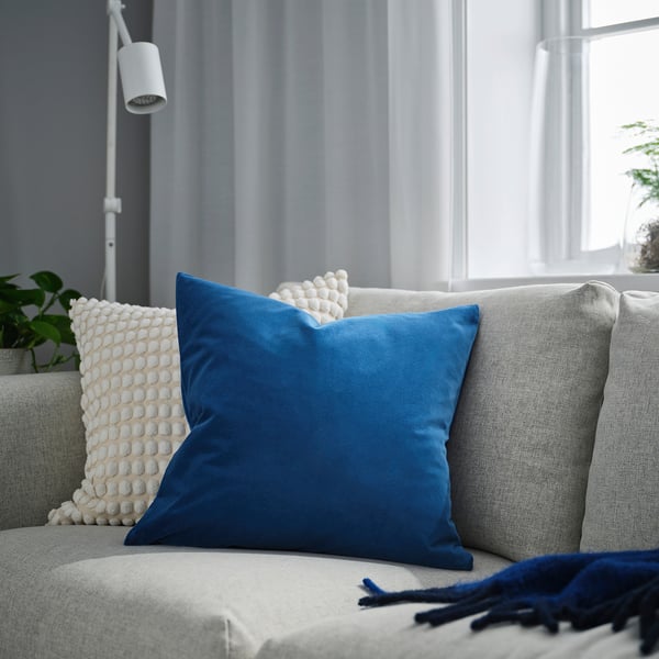 SANELA cushion cover, blue, 50x50 cm